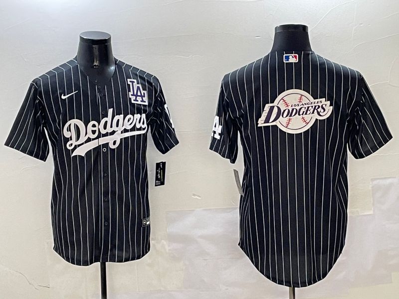 Men Los Angeles Dodgers Blank Black Stripe Jointly Name 2025 Nike MLB Jersey style 31->los angeles dodgers->MLB Jersey